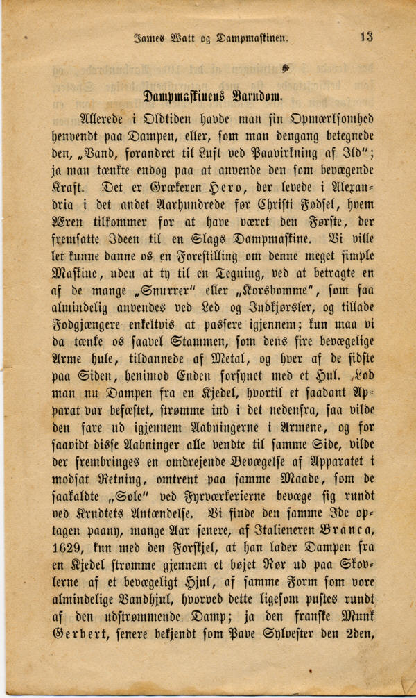 Albert Andresen: James Watt og Dampmaskinen, side 13